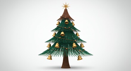 Digital christmas tree illustration