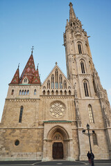 Fototapeta premium The Church of the Assumption of the Buda Castle (Nagyboldogasszony-templom), more commonly known as the Matthias Church (Mátyás-templom) 