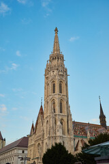 Fototapeta premium The Church of the Assumption of the Buda Castle (Nagyboldogasszony-templom), more commonly known as the Matthias Church (Mátyás-templom) 