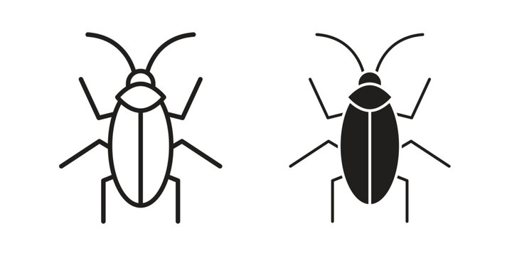 Cockroach icons designed in filled, outline, line and stroke style