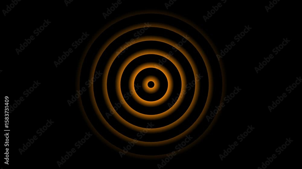 Poster technology radio waves signal icon animation. radio waves in circle form, radio wave signal animated