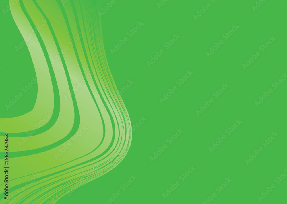 Aufkleber green background of modern abstract minimalist lines geometric shapes with vector elements.
