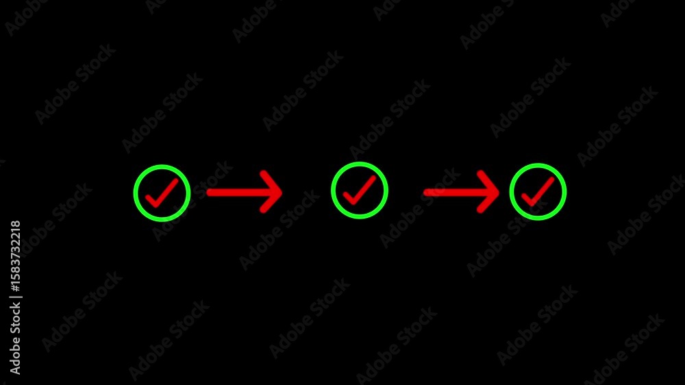 Poster progress tracking and task management concept animation,