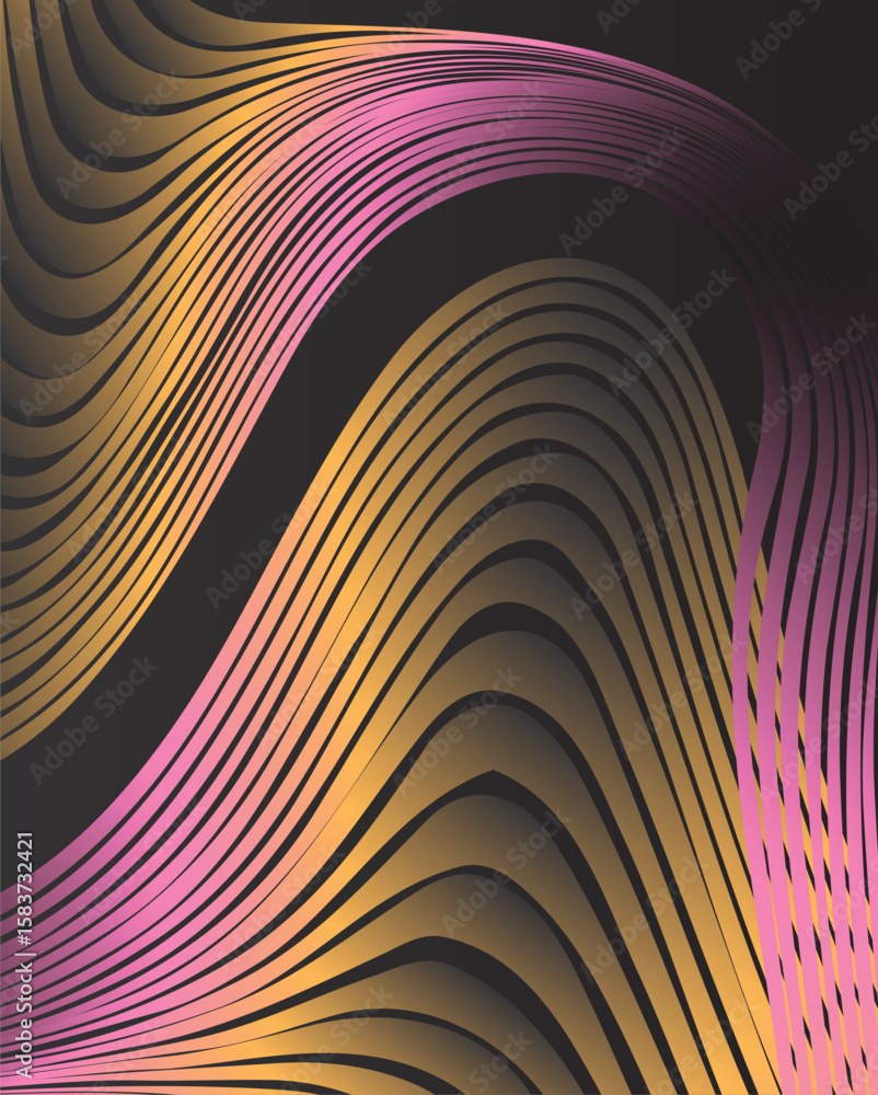 Poster abstract various shapes lines shapes concept design background. abstract colorful diagonal lines bac