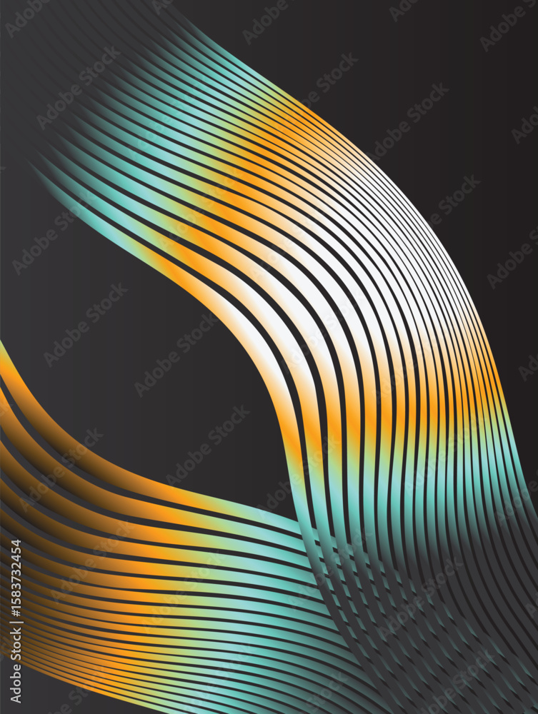 Poster abstract various shapes lines shapes concept design background. abstract colorful diagonal lines bac