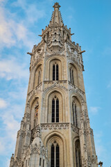 Fototapeta premium The Church of the Assumption of the Buda Castle (Nagyboldogasszony-templom), more commonly known as the Matthias Church (Mátyás-templom) 