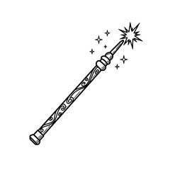 vector magic wand isolated on white background 