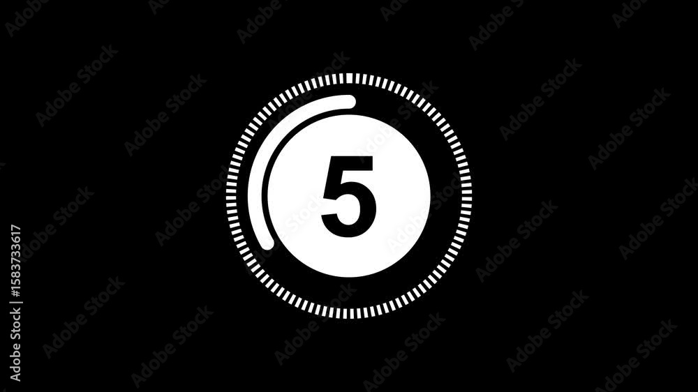Poster countdown from 10 to 1. counter top 10. glitch text animation .