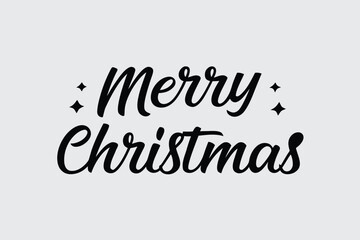"Merry Christmas Typography with Elegant Script Font"