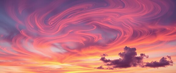 Abstract swirling cloudscape, vibrant sunset hues, celestial texture,  heaven,  background