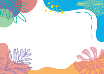 summer background with flowers.Vector illustration