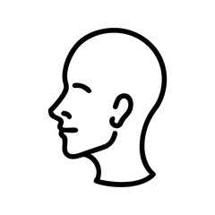 Human head in profile vector icon