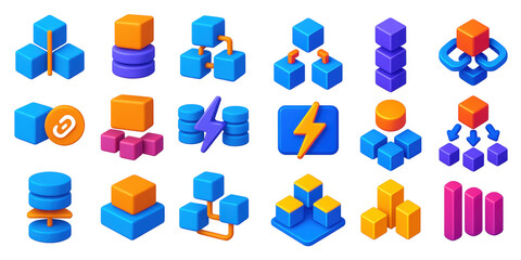 Fototapeta premium 3D Scalability Icons