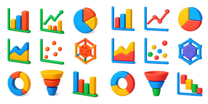 3D Chart Icons