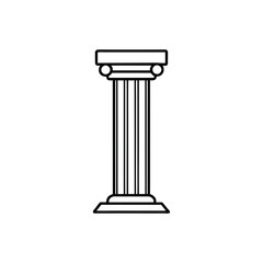 classic column isolated with vector art illustrator on white background 