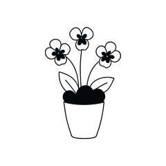 vector illustration of a flower with vector art illustrator on white background 