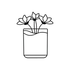 vector illustration of a flower with vector art illustrator on white background 