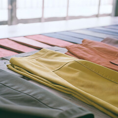 Woven Fabric Texture – Blue and Gold Herringbone Cloth for Fashion Design , Blue and Gold Herringbone Fabric Texture – Braided Textile Roll