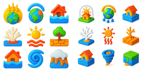3D Climate Icons