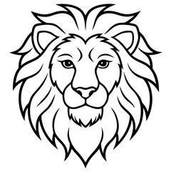 Lion head vector illustration, Lion head vector isolated on transparent background