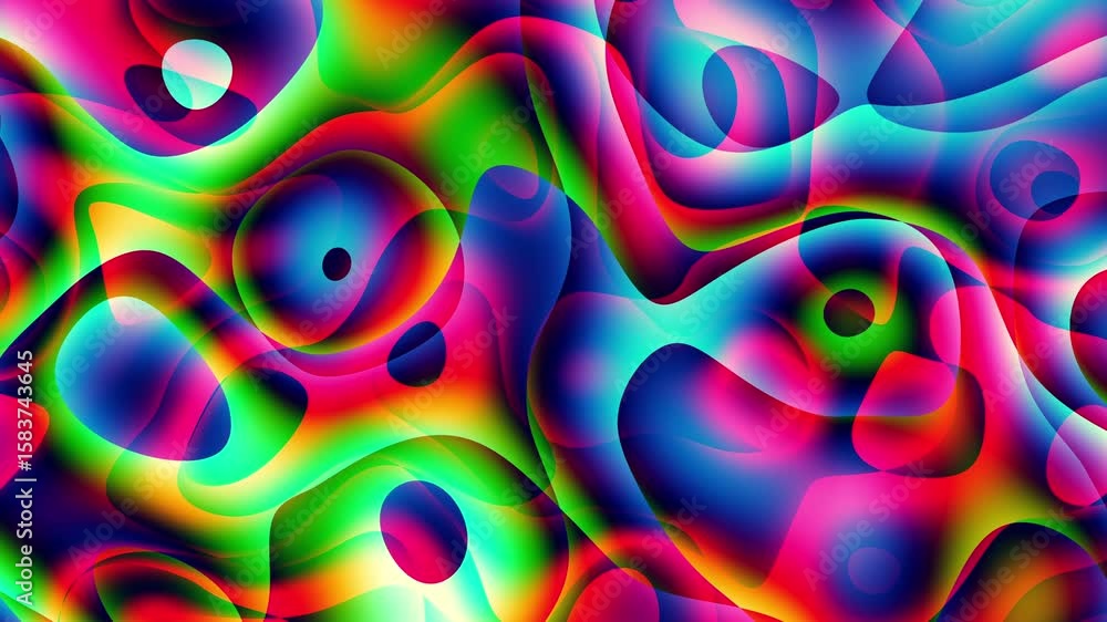 Aufkleber seamless abstract wavy background for loop playback. 4k video