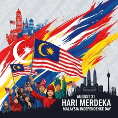Malaysian People Celebrate Hari Merdeka