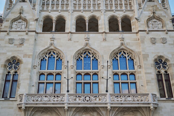 Neo-Gothic Building of the Royal Ministry of Finance in Buda Castle in Budapest, Hungary