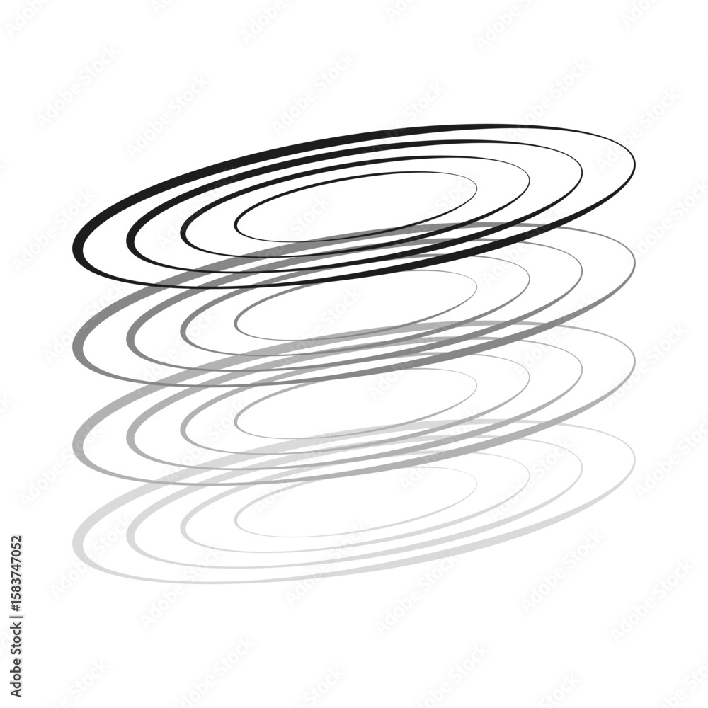 Poster swirl circles set. dynamic line elements. abstract vector motion. hypnotic spiral graphic.