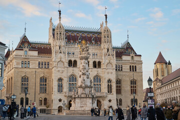 Naklejka premium Neo-Gothic Building of the Royal Ministry of Finance in Buda Castle in Budapest, Hungary