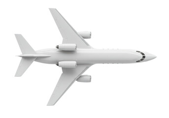 Isolated Clean White Private Jet Airplane