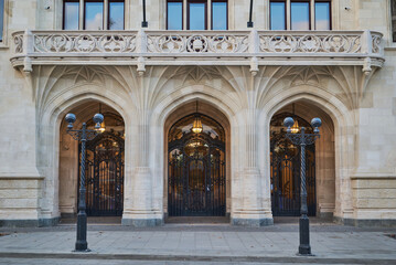 Neo-Gothic Building of the Royal Ministry of Finance in Buda Castle in Budapest, Hungary