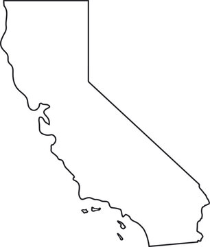 recommend clip art: Outline map of the state of California in the USA