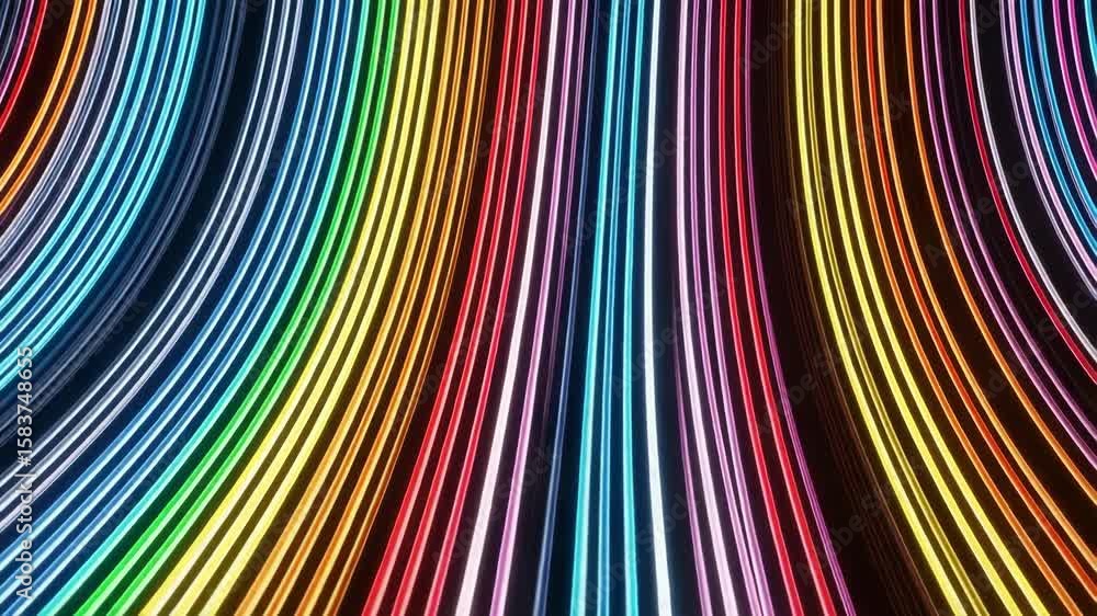 Poster vibrant rainbow lines create an abstract background with a modern and colorful design, perfect for a