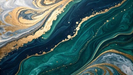 Blue and green fabric with a wave pattern and liquid light texture