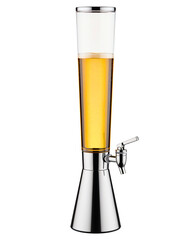 Tall Beer Tower Dispenser with Chrome Base and Tap 