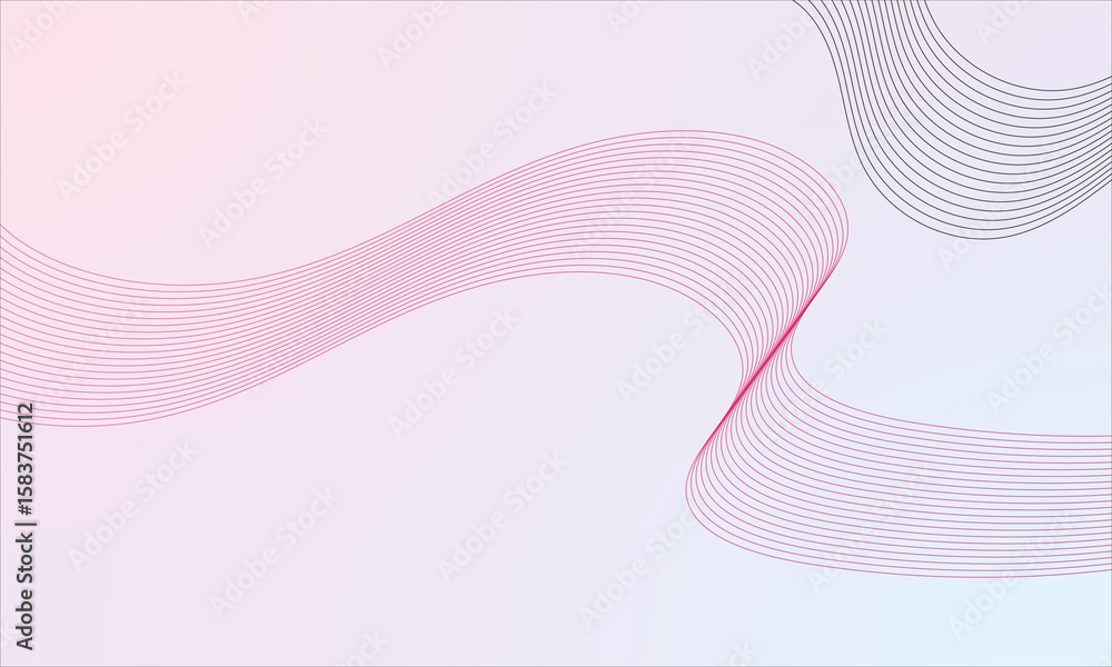 Poster abstract wave pattern formed from small dots against a soft gradient background