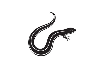 Obraz premium Slow worm silhouette. (1)