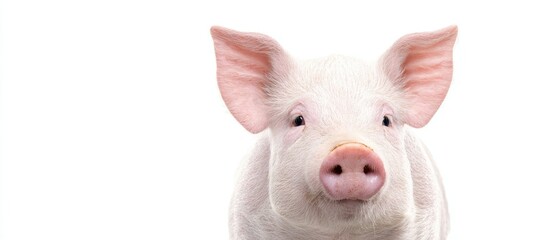 The charming pig with a delightful expression on its face.
