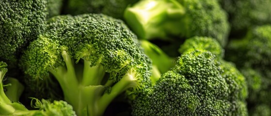 The vibrant broccoli clusters showcasing freshness and nutritional benefits.