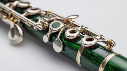 Obraz premium Close-up of a green flute (1)
