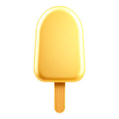Yellow popsicle on a stick