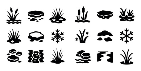 Winter Wetlands Icons