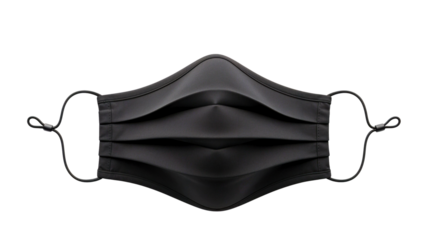 Black Protective Face Mask with Ear Loops
