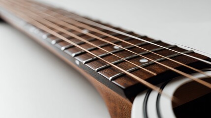 Fototapeta premium Close-up acoustic guitar neck