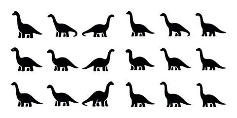 Fototapeta premium Dinosaur Icon Grid