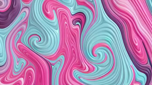 Soft Pastel Waves Animation - Flowing Liquid Motion Background Loop