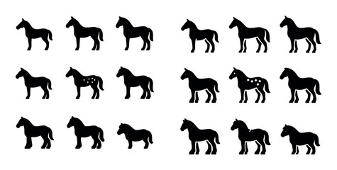 Fototapeta premium Horse Breeds Icons