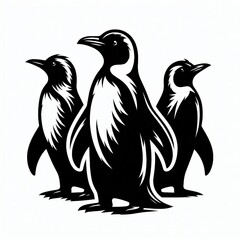 Naklejka premium Penguin Silhouette