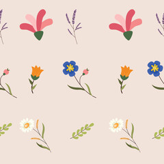 Seamless Botanical Pattern  Vector Art, Floral and Graphics
