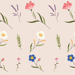 Seamless Botanical Pattern  Vector Art, Floral and Graphics